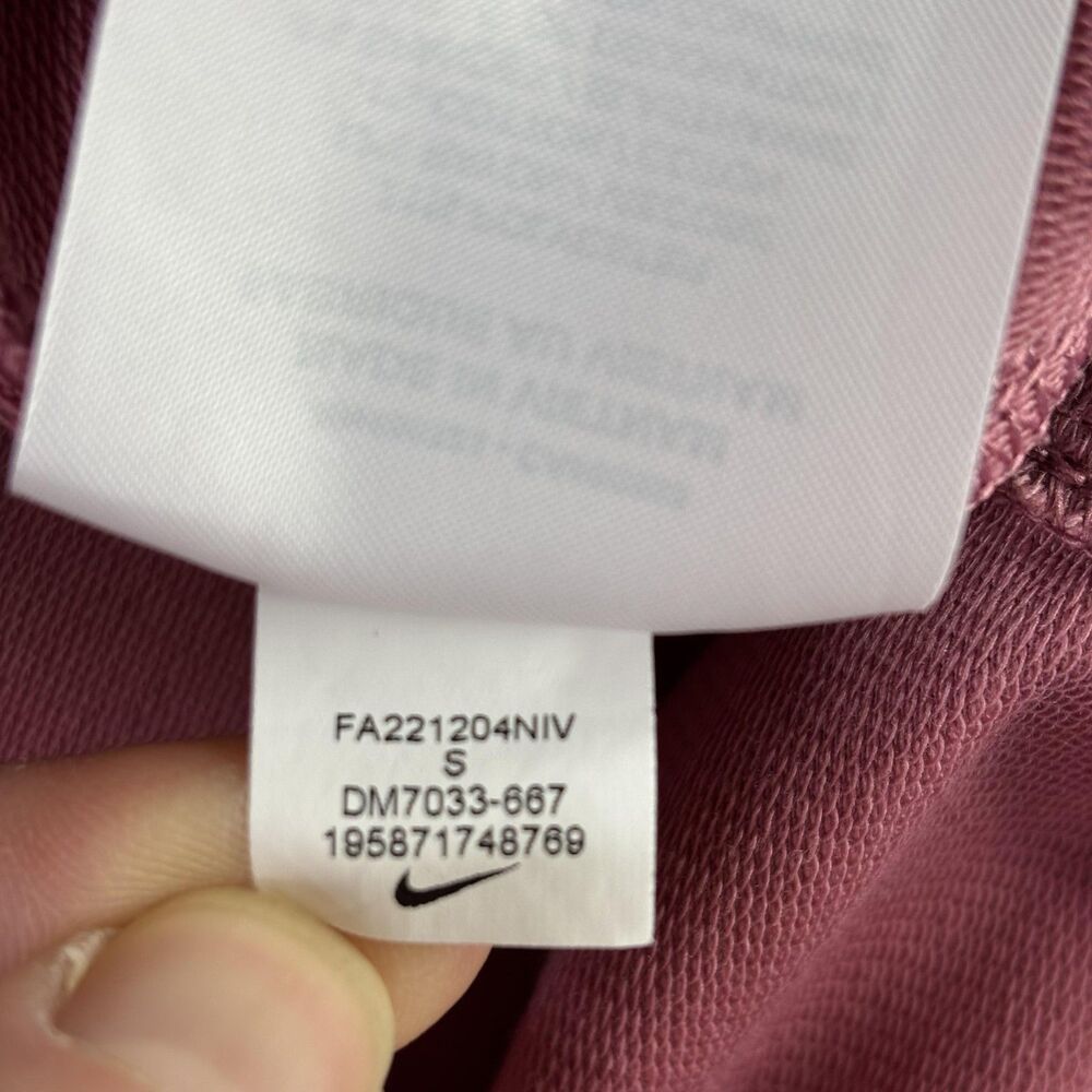 Nike Yoga‎ Dri-FIT Pullover Hoodie Womens S Oversized Pink Sweatshirt DM7033-667 - Picture 11 of 12